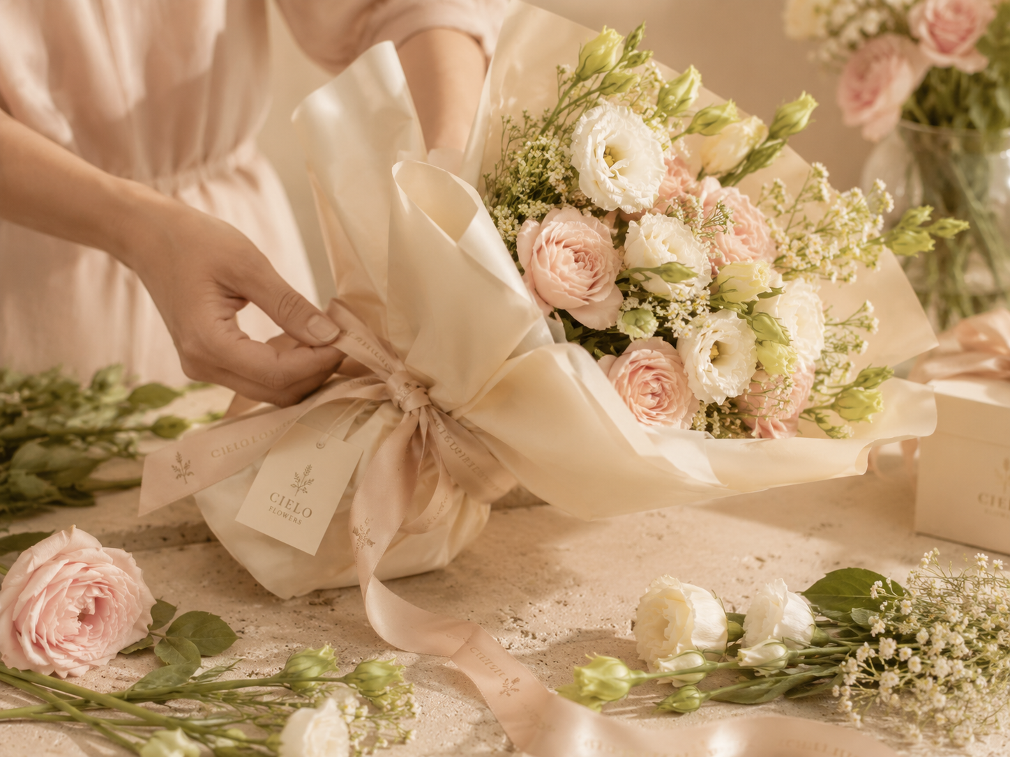 Cielo Flowers floral design hazırlık süreci